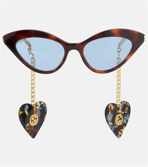 gucci tortoiseshell cat eye sunglasses|55mm cat eye sunglasses Gucci.